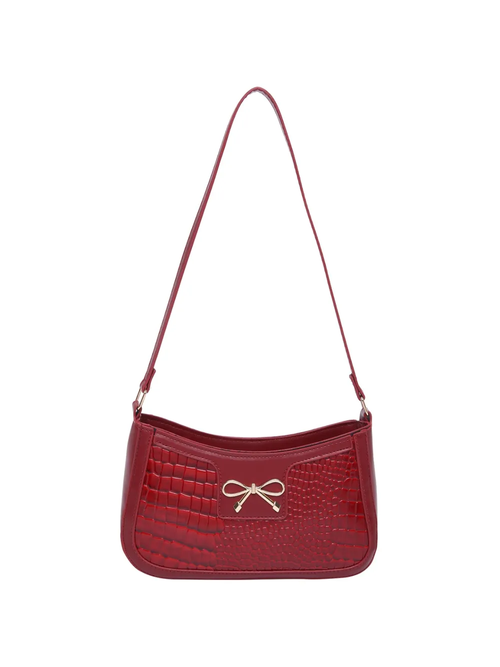 Bow PU Leather Shoulder Bag - Image 17