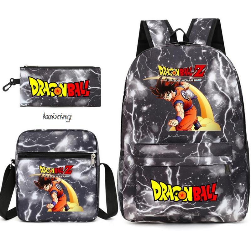 Youth Dragon Ball Backpack Student Shoulder Bag Travel Bag 3-Piece Set - Image 11