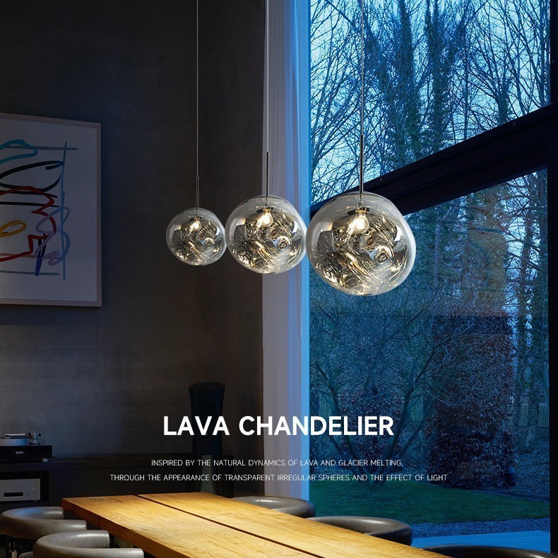 Restaurant Pendant Light Villa Loft Duplex Atrium Staircase Long Line Light Luxury Acrylic Living Room Pendant Light - Image 2