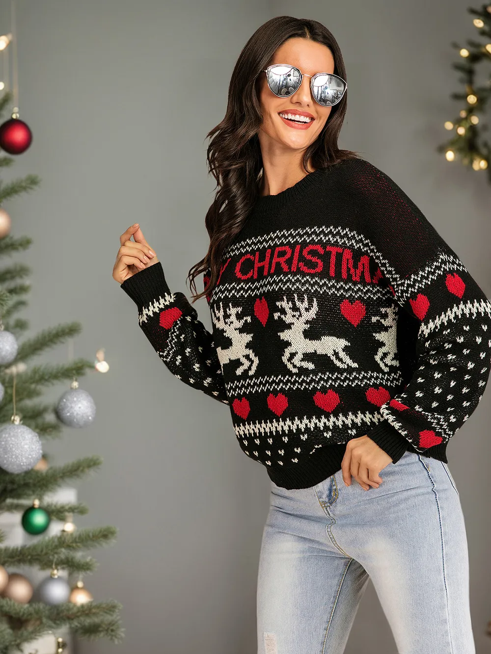 Christmas Element Round Neck Sweater - Image 2