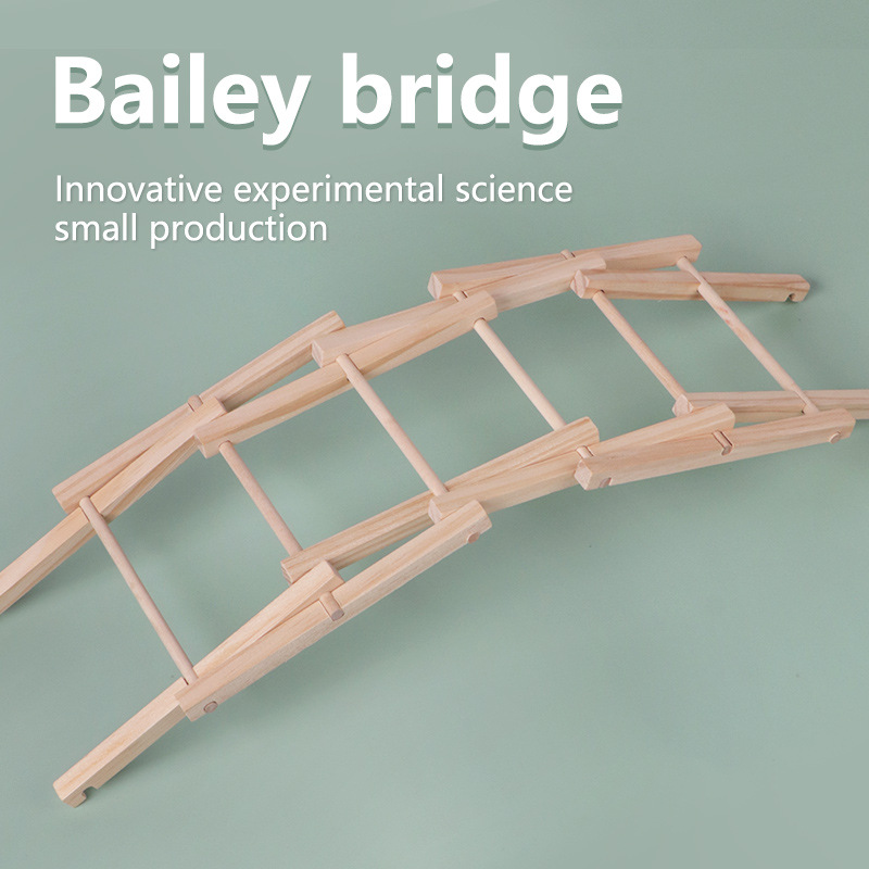 Wooden DIY Beili Bridge Children's Puzzle Mini Building Blocks Baby Science Experiment Assembly Balance Christmas Toy Gift - Image 4