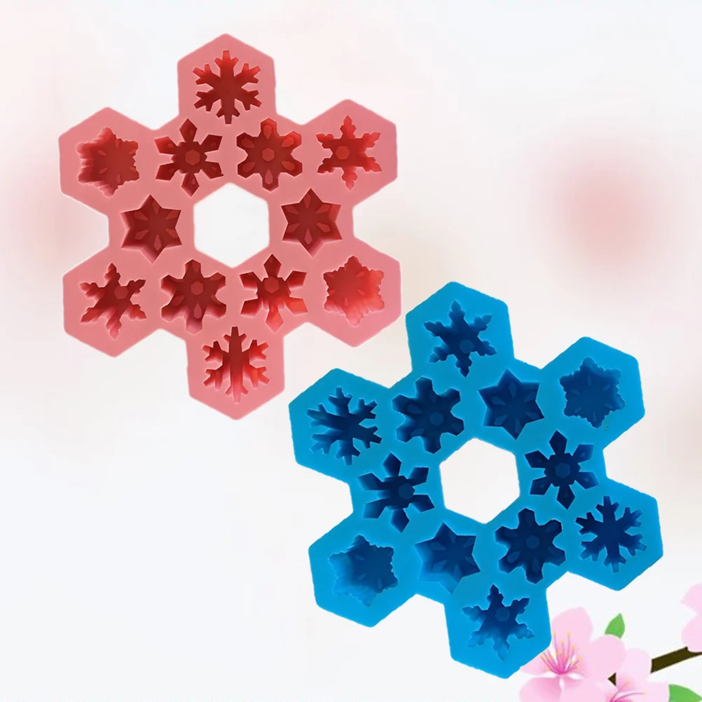 1 PCS Christmas Ice Molds Chocolate Snowflake Cookie Gummies Gummy Silicone Soap Biscuit - Image 2