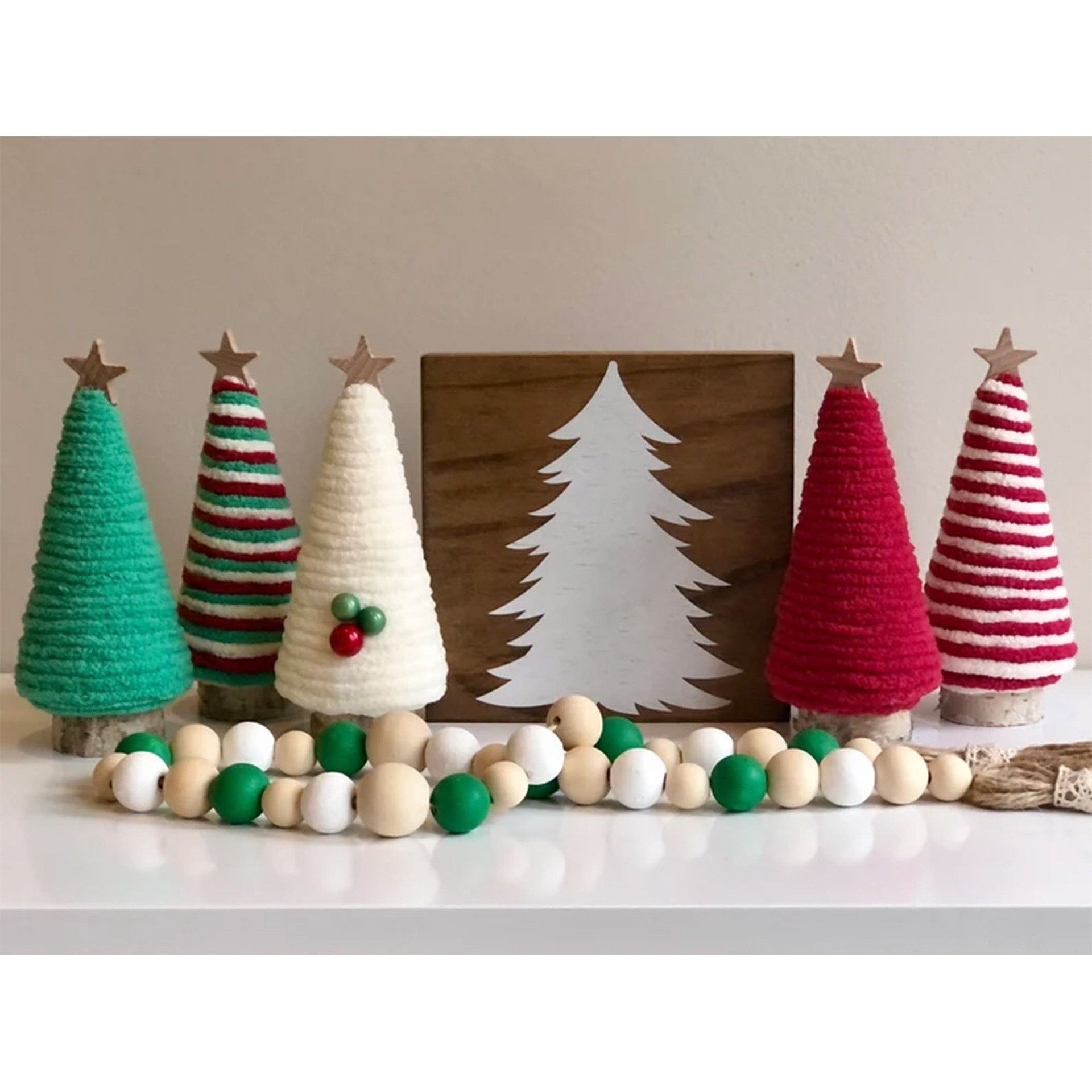 Christmas Mini Christmas Tree Table Shelves Scene Decoration Tray Ornaments - Image 2