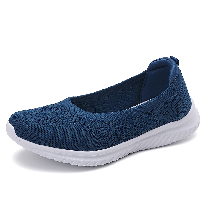 Large size soft soled fly woven women's shoes are breathable and can be easily stepped on in a fashionable single shoe for women - Image 6