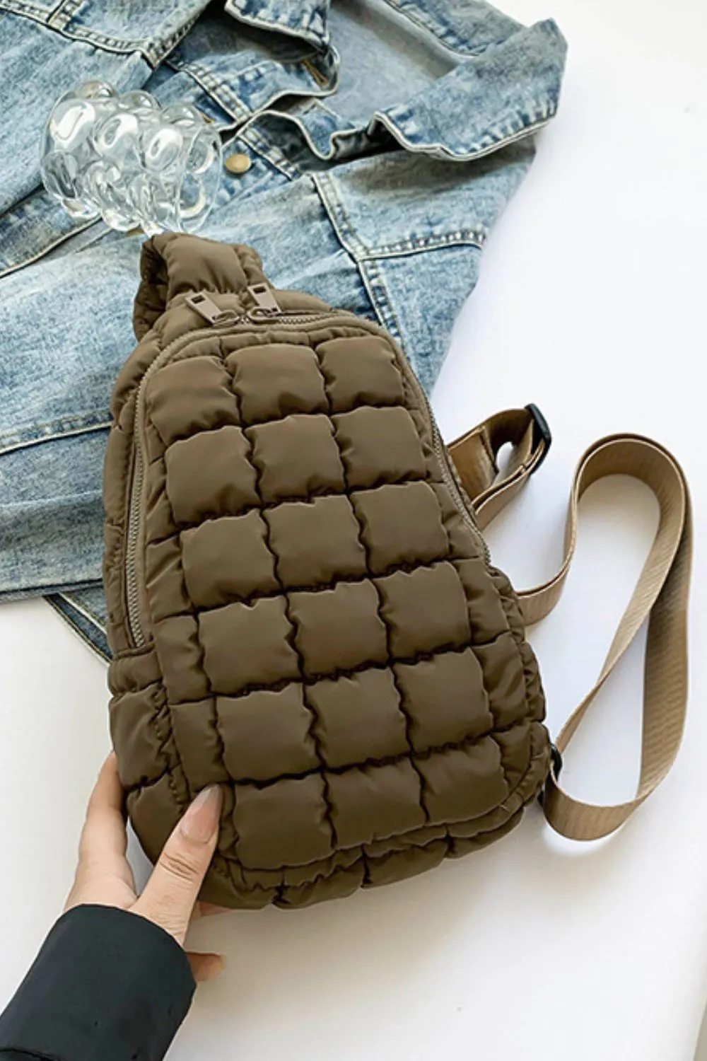 Quilted Nylon Crossbody Bag - Image 32
