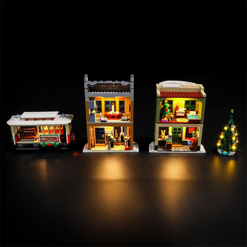 YEABRICKS is compatible with LEGO 10308 Festival Street building blocks, LED lighting, Christmas series toy lights - Image 3