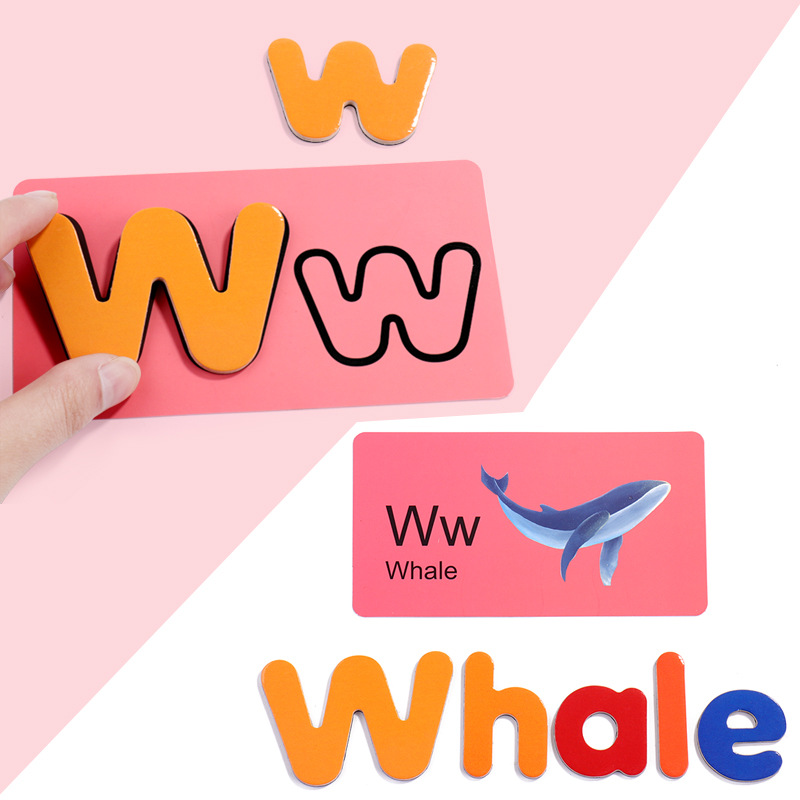 Children's Magnetic English Word Match Game Card with 26 English Letters Early Childhood Education Christmas Toy Gift - Image 3