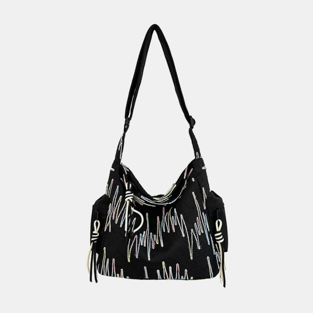 Contrast Texture Shoulder Bag - Image 18