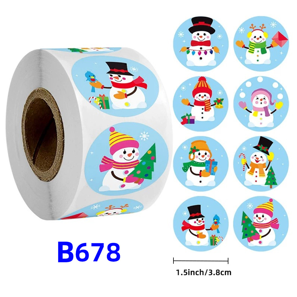 Christmas gift stickers decorative sealing sticker Merry Christmas Reward Self-adhesive labels Children's Day party - Image 15