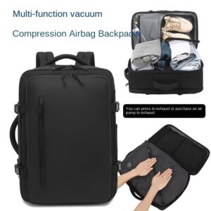 Inflatable Backpack with Expandable Large Capacity Vacuum Compression Dry-Wet Separation Storage Business Backpack