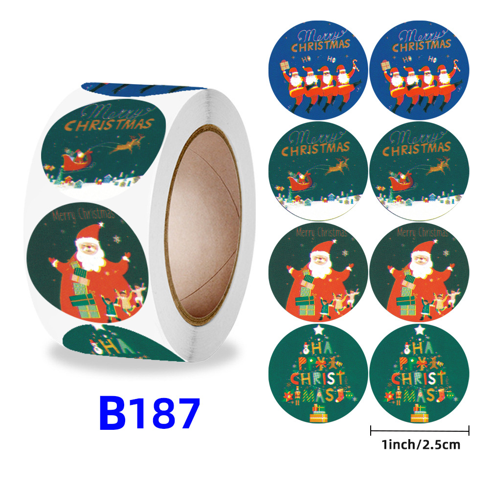 Christmas gift stickers decorative sealing sticker Merry Christmas Reward Self-adhesive labels Children's Day party - Image 9