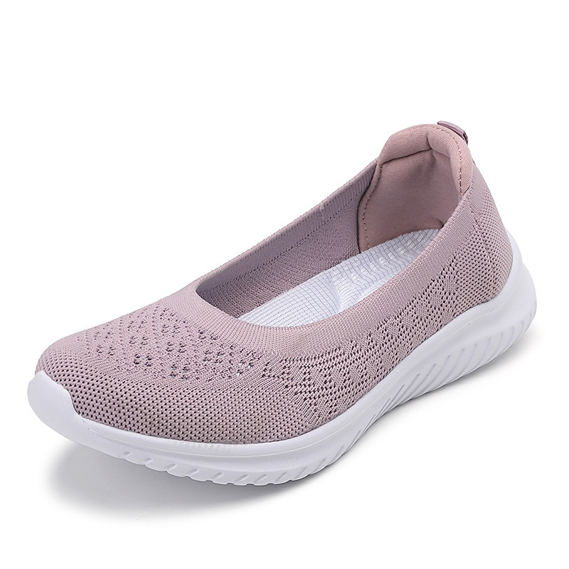 Large size soft soled fly woven women's shoes are breathable and can be easily stepped on in a fashionable single shoe for women - Image 7