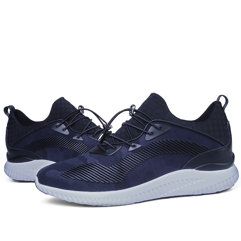 Internal height increasing men's shoes 8CM sports shoes with thick sole and no lace up invisible height increasing shoes - Image 2