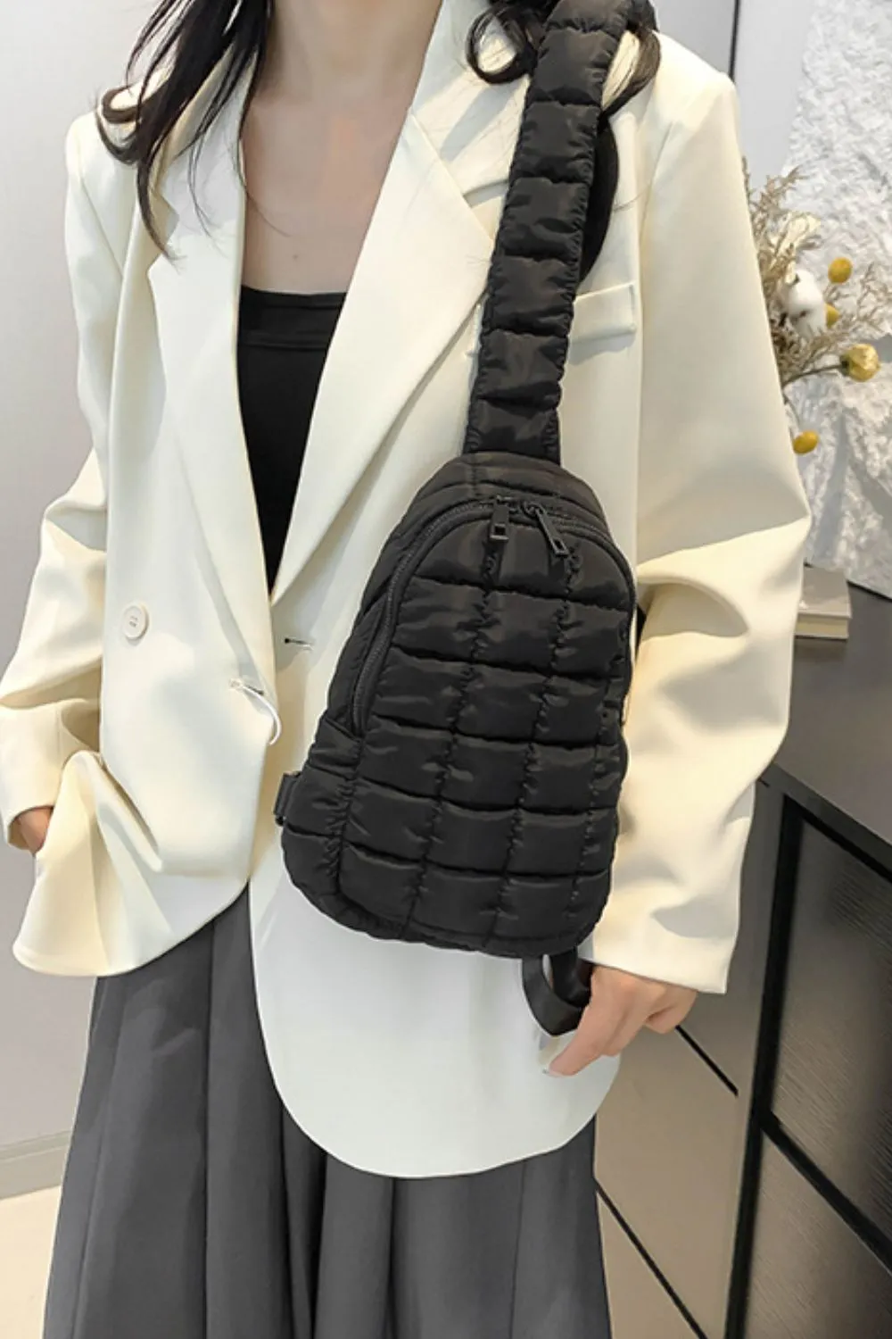Quilted Nylon Crossbody Bag - Image 24