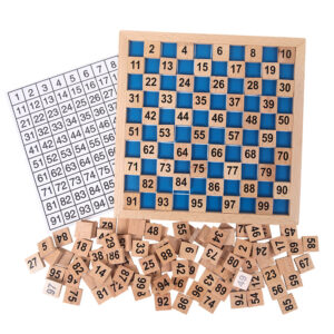 Christmas toy gift Montessori math teaching aids 1-100 number continuous board sorting board wooden hundred number board children's early education puzzle toys