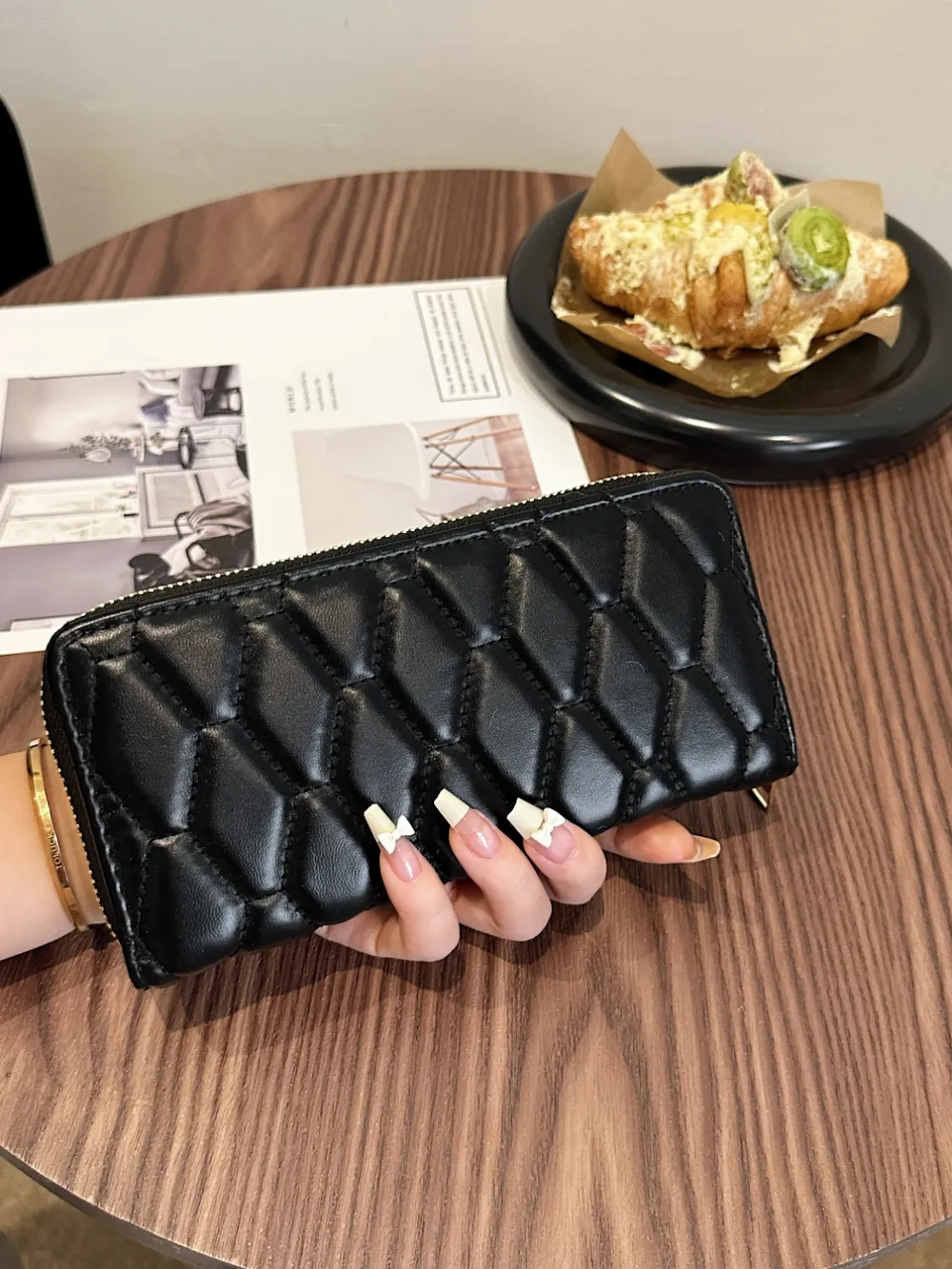 PU Leather Solid Color Wallet - Image 7