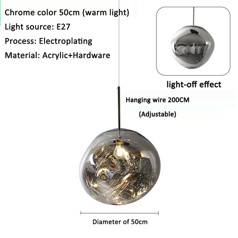 Restaurant Pendant Light Villa Loft Duplex Atrium Staircase Long Line Light Luxury Acrylic Living Room Pendant Light - Image 8