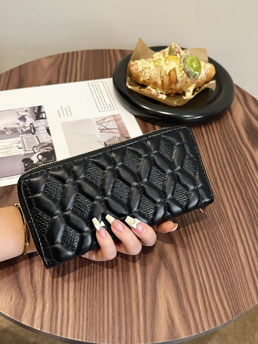 PU Leather Solid Color Wallet - Image 6