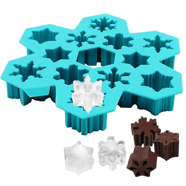 1 PCS Christmas Ice Molds Chocolate Snowflake Cookie Gummies Gummy Silicone Soap Biscuit - Image 11