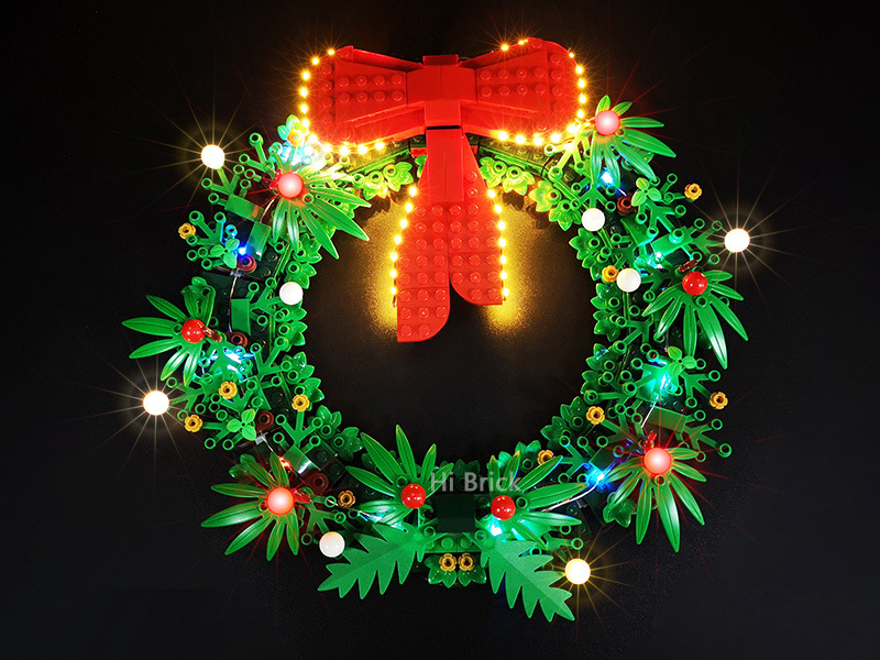 Building block lighting compatible with LEGO 40426 Christmas wreath holiday gift LED lights LEGO lights - Image 3