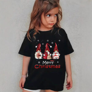 Combed Cotton New Christmas Children's Short Sleeve Girls' T-Shirt Kids Clothing Boys' Short Sleeve