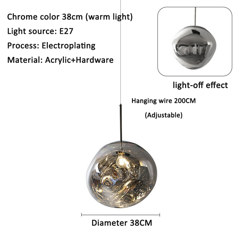 Restaurant Pendant Light Villa Loft Duplex Atrium Staircase Long Line Light Luxury Acrylic Living Room Pendant Light - Image 7