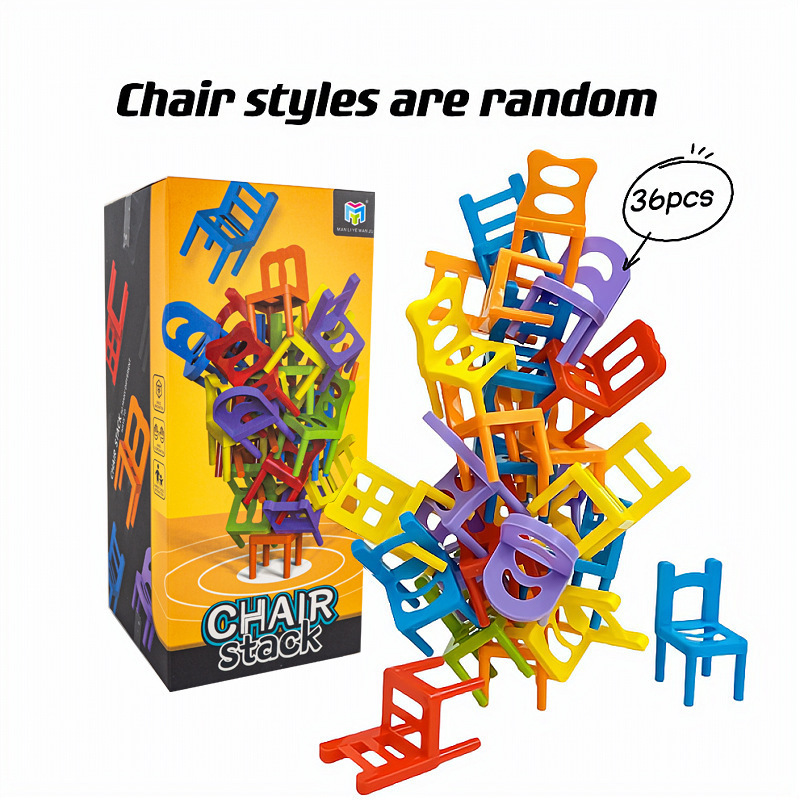 Children's puzzle stacking chair toy stool stacking music parent-child interactive game Christmas toy gift - Image 7