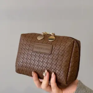 PU Leather Woven Clutch