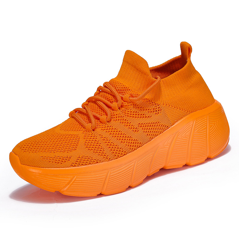 Cross-border New Socks Shoes for Men and Women, Casual Couple Shoes, Thick Sole Student Fashion All-Match Flyknit Sports Shoes for Men - Image 6