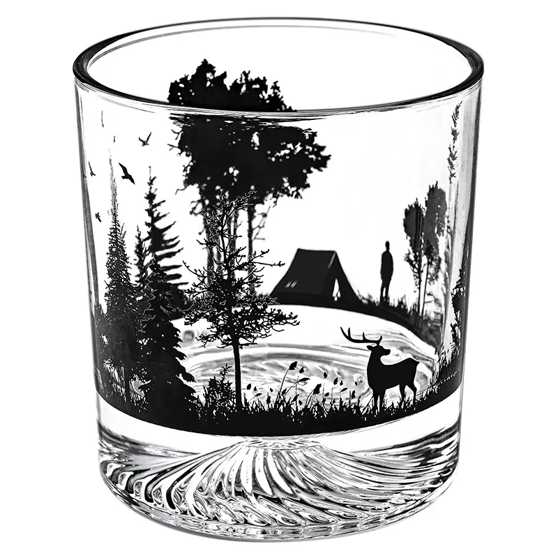 Iceberg-Creative Silhouette Wine Glass, Snow Mountain Cup, Thick Bottom Rock Cup, Christmas Gift, Whiskey Cup - Image 4