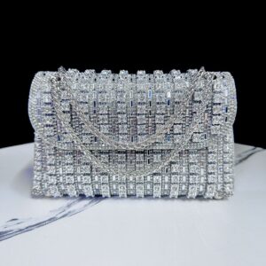 New Evening Dress, socialite, rhinestone handbag, diamond studded chain cheongsam bag, crossbody, banquet bag, women's handbag