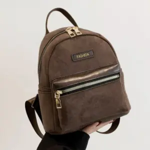 Suede Adjustable Strap Backpack Bag