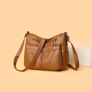 PU Leather Adjustable Strap Shoulder Bag