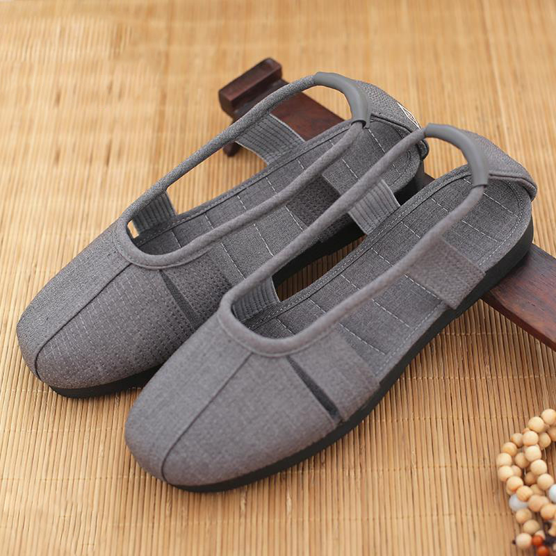 Monk Shoes Single Shoes Arhat Shoes Men's Cloth Top Cotton Shoes Monk Light soled Meditation Shoes - Image 3