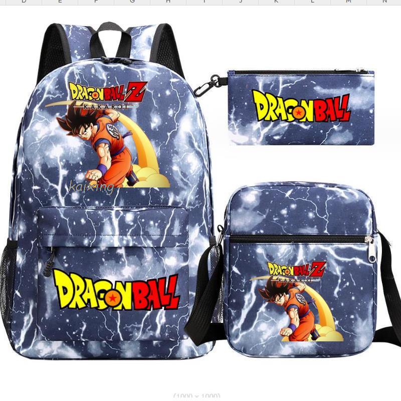 Youth Dragon Ball Backpack Student Shoulder Bag Travel Bag 3-Piece Set - Image 22