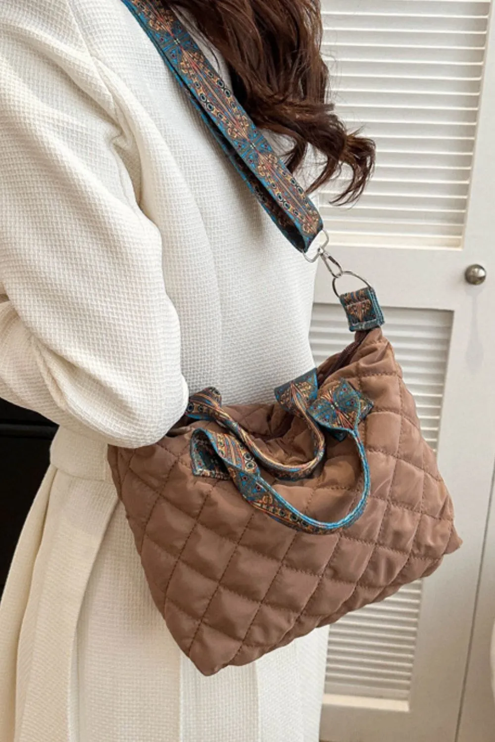 Bubble Textured Printed Strap Handbag - Image 5