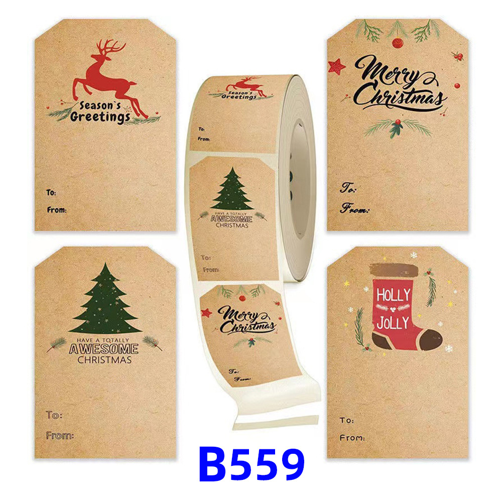 Christmas gift stickers decorative sealing sticker Merry Christmas Reward Self-adhesive labels Children's Day party - Image 18