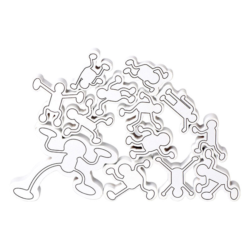 Christmas toy gift mini irregular little person stacking high children's early education puzzle balance stacking music focus training building block toys - Image 5