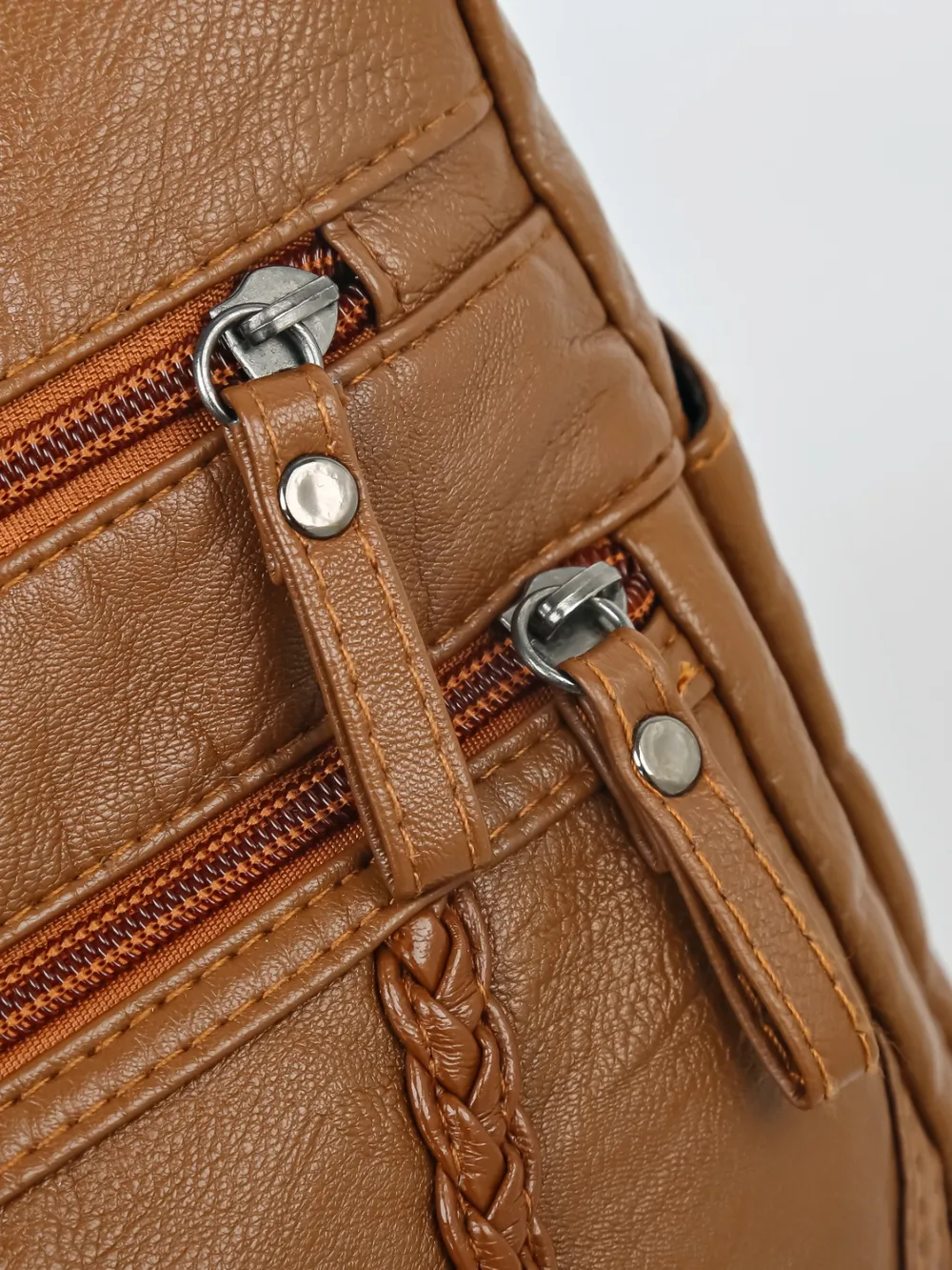 Adjustable Strap PU Leather Shoulder Bag - Image 15