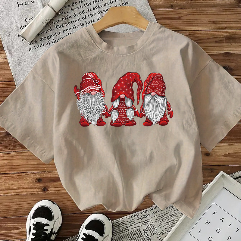 Doll Cotton Women's Short Sleeve Fashion Style Top American Christmas New Arrival - Image 7