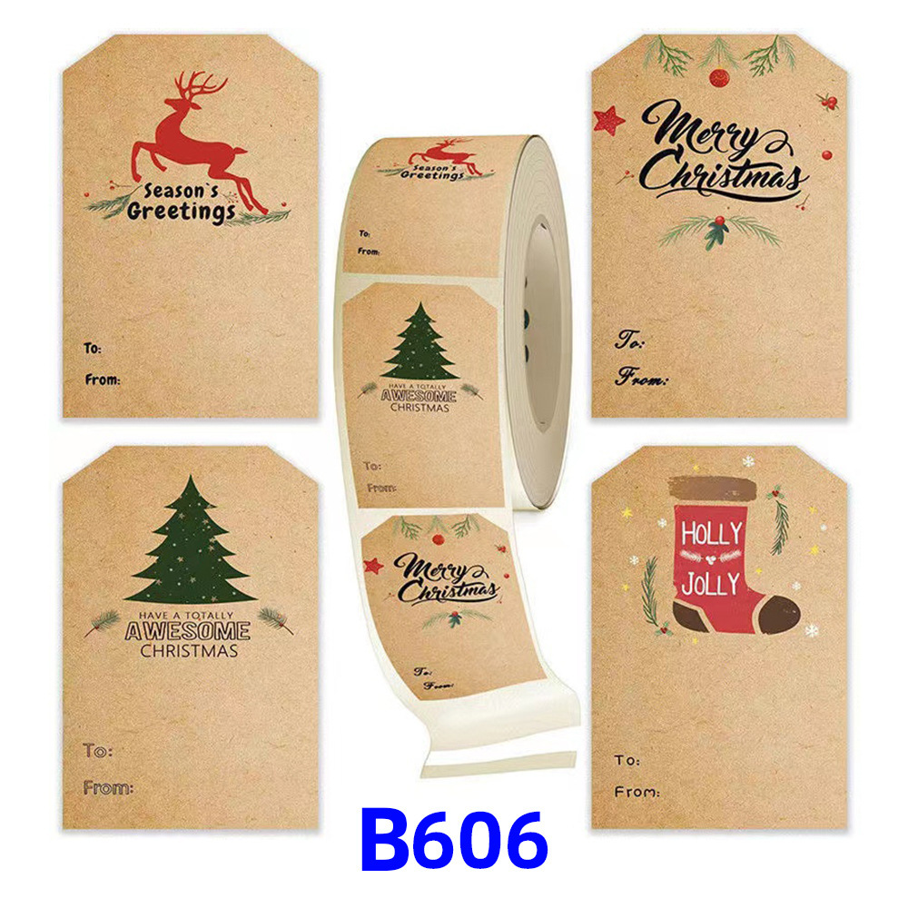 Christmas gift stickers decorative sealing sticker Merry Christmas Reward Self-adhesive labels Children's Day party - Image 2