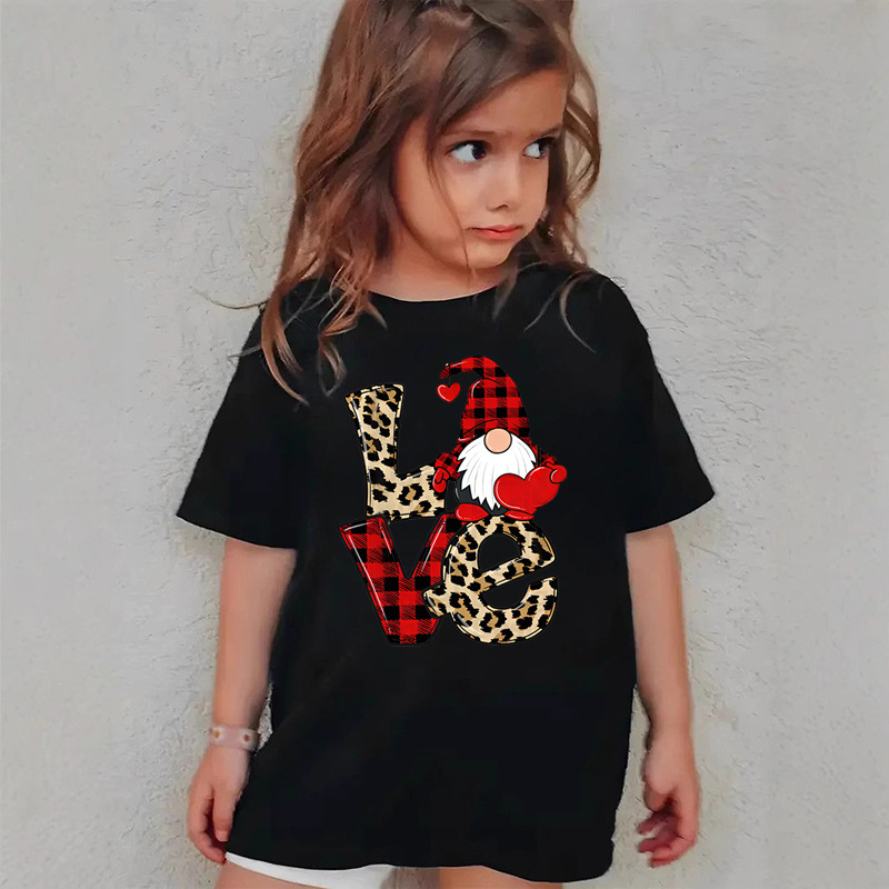 Combed Cotton New Christmas Children's Short Sleeve Girls' T-Shirt Kids Clothing Boys' Short Sleeve - Image 14