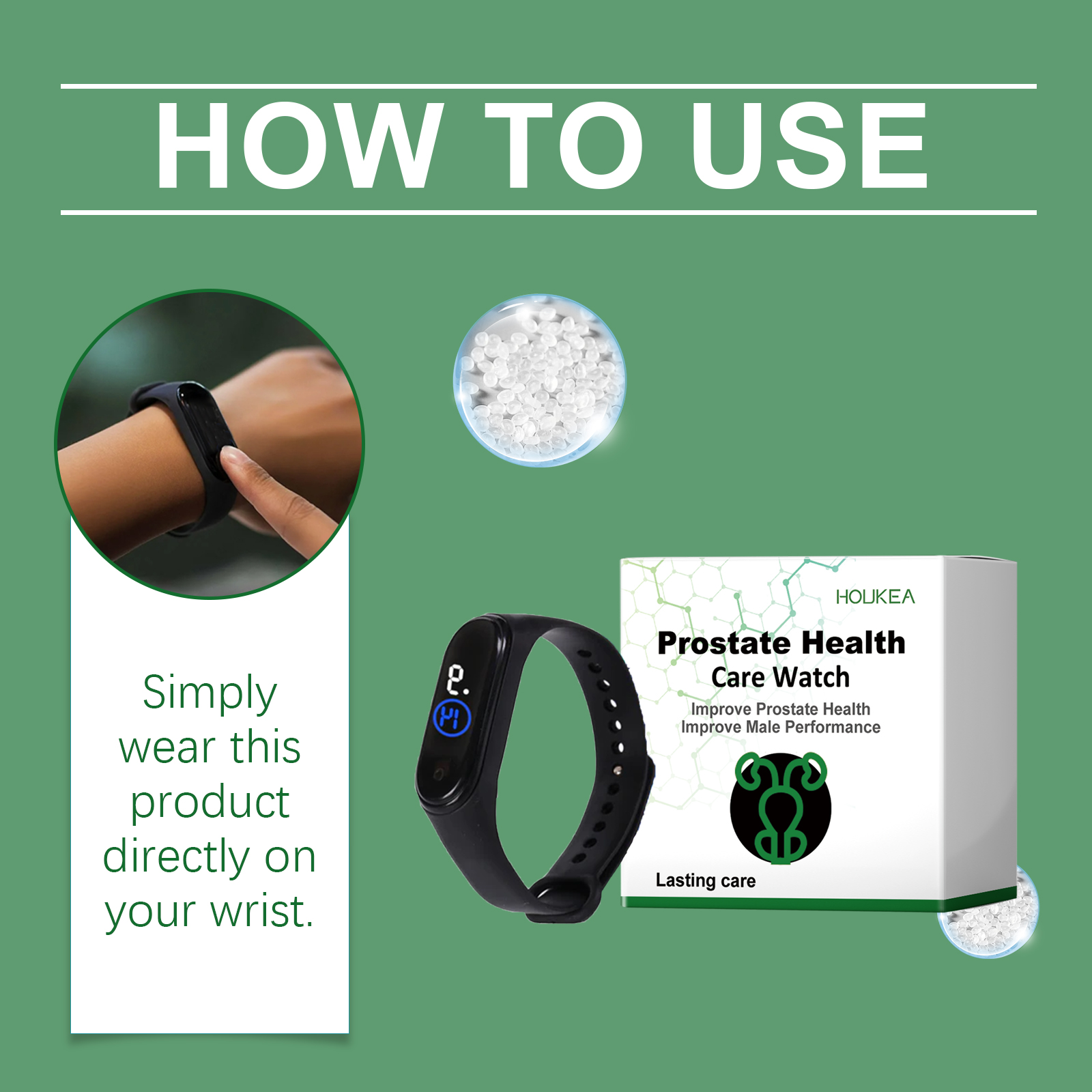 Houkea Men's Body Care Watch Enhances Daily Comfort Care Men's Body Exercise Watch - Image 6