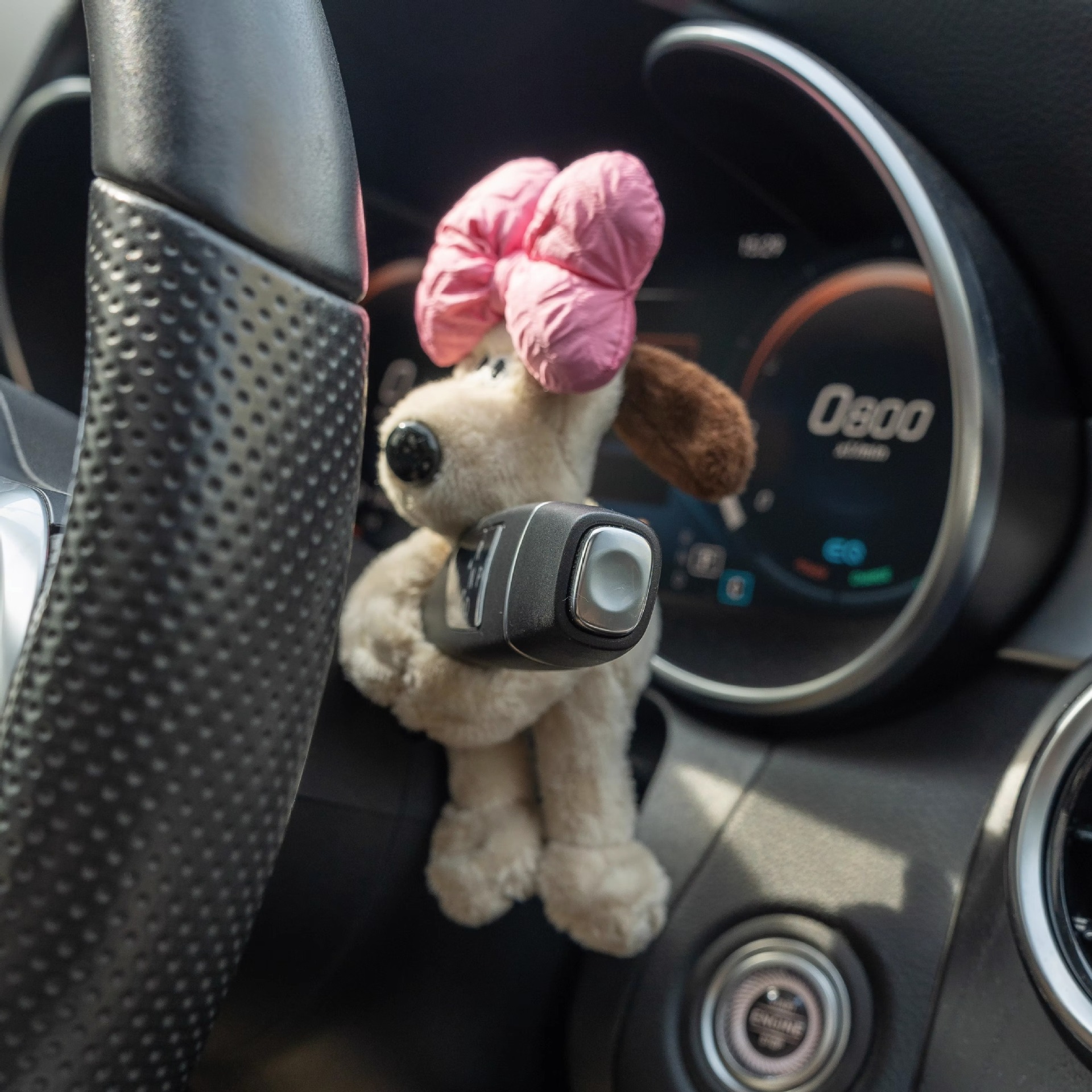 Car small ornaments cute head dog plush doll sentimental car interior decoration supplies - Image 2