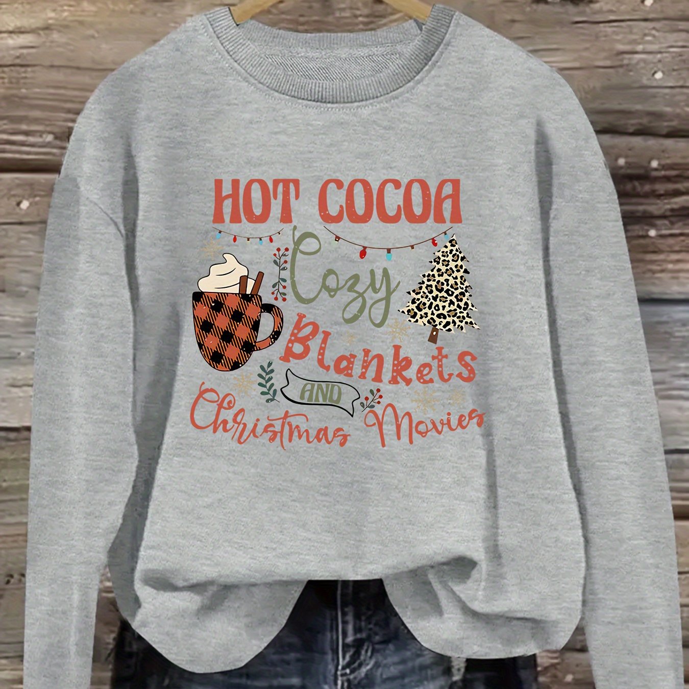 Women's Plus Size Christmas Letter Print Oversized Sweatshir - Image 6