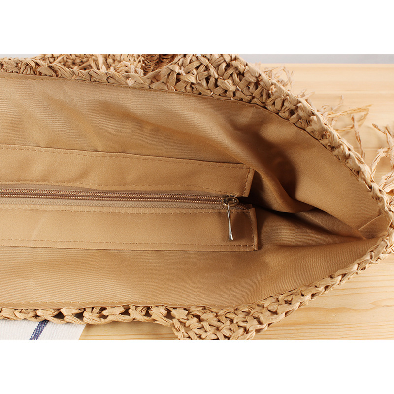 Beach Resort Chic: Handwoven Tassel Bag - Stylish, Spacious, and Versatile Crossbody Bag - Image 3