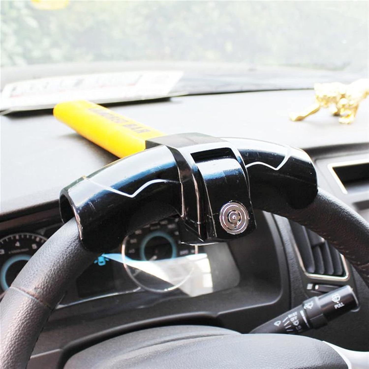 Car anti-theft lock steel steering wheel lock four interlocking anti-theft T-shaped lock strap - Image 3