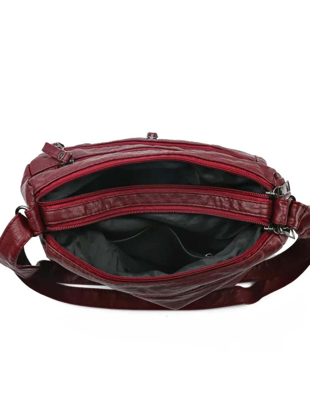 Adjustable Strap PU Leather Shoulder Bag - Image 2