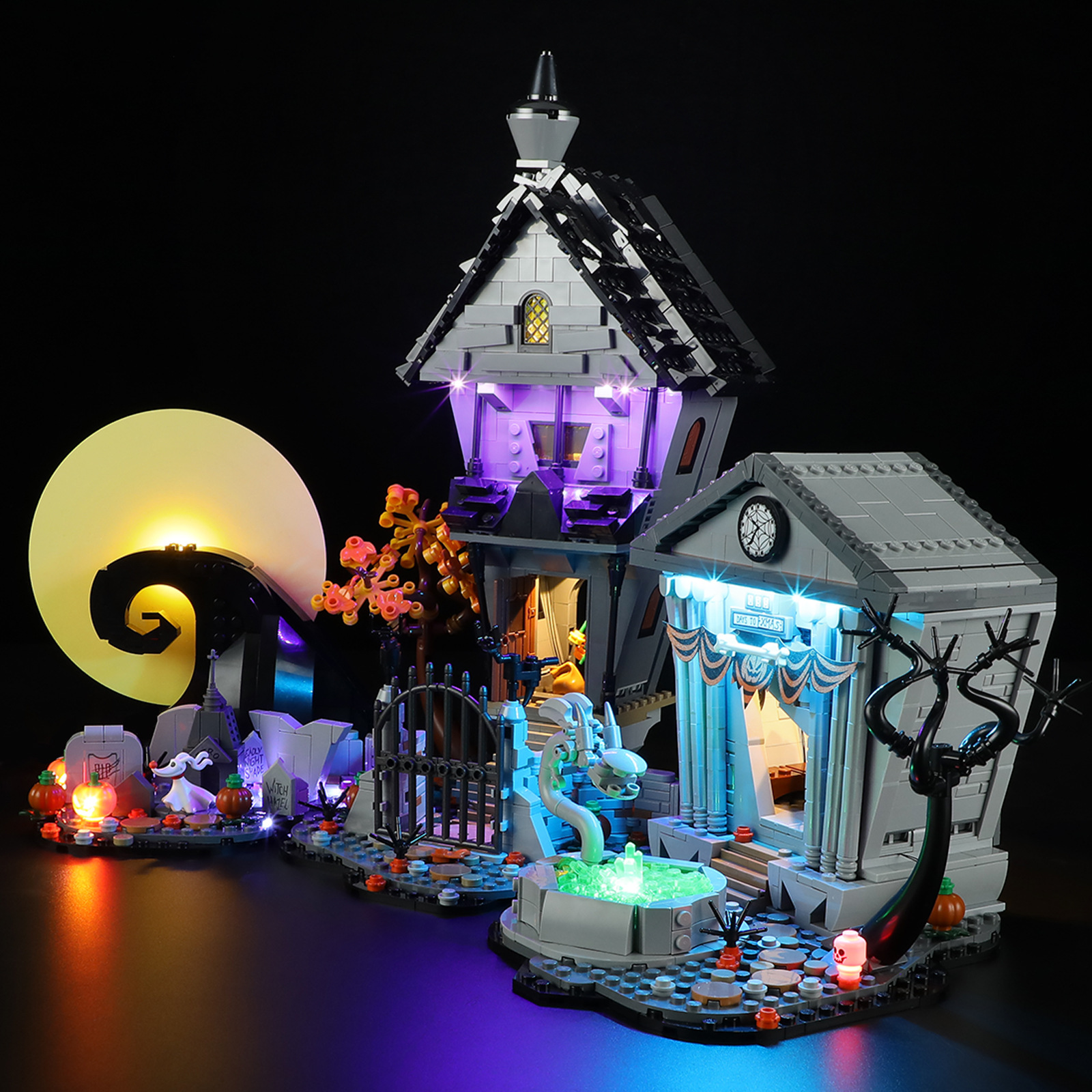 Compatible with LEGO 21351 Christmas Horror Night Building Blocks, LED Lighting, Winter Christmas Series Column lighting - Image 2