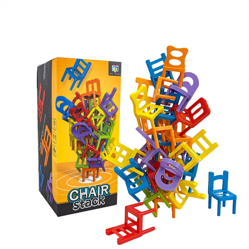 Children's puzzle stacking chair toy stool stacking music parent-child interactive game Christmas toy gift - Image 8